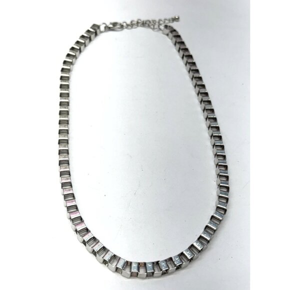 Vintage silver chain collar necklace - Picture 1 of 4